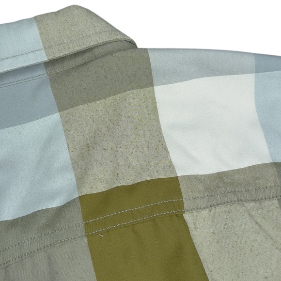 KUHL Styk Tapered Fit Mens Small Green Blue‎ Plaid Short Sleeve Shirt Outdoors - Picture 11 of 11